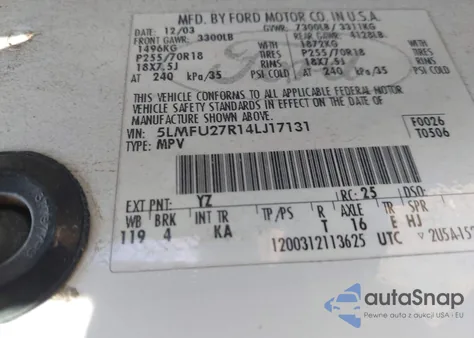 2004 Lincoln Navigator from USA, damaged, VIN 5LMFU27R14LJ17131